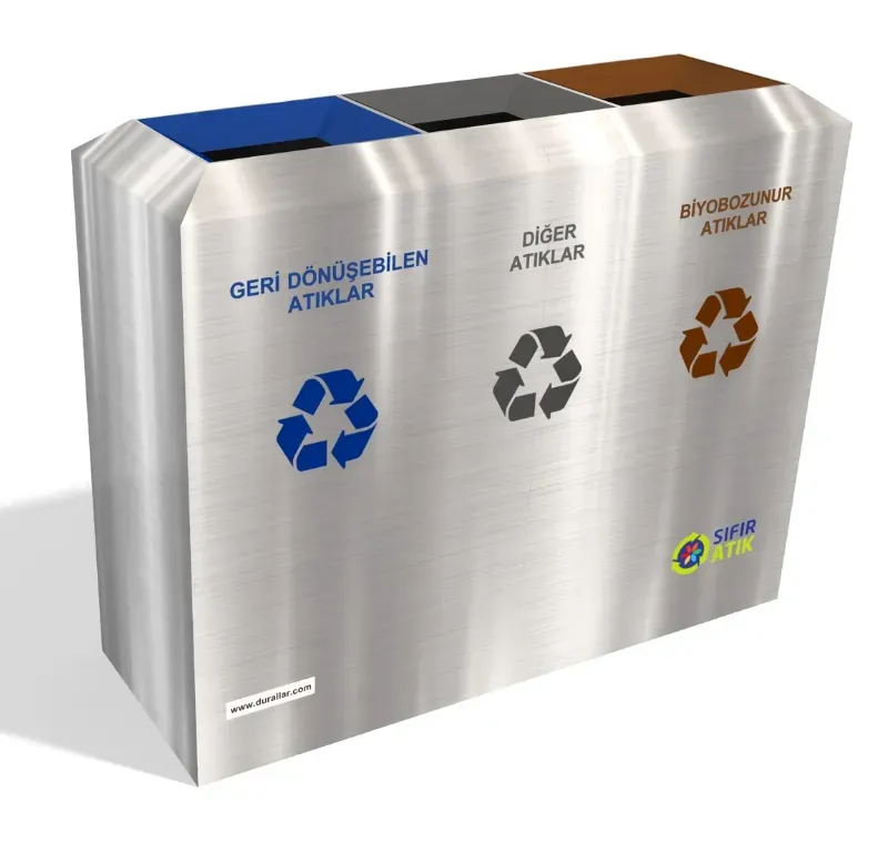 3 lü Geri Dönüşüm Atık Ünitesi -GDK-3093