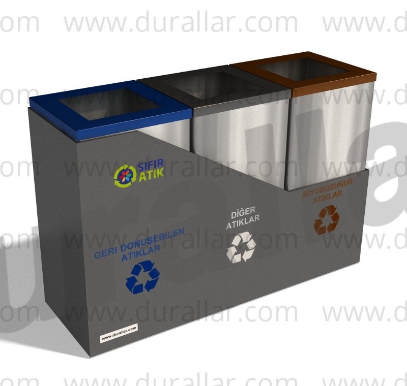 3 lü Sıfır Atık Kutusu -GDK-3032