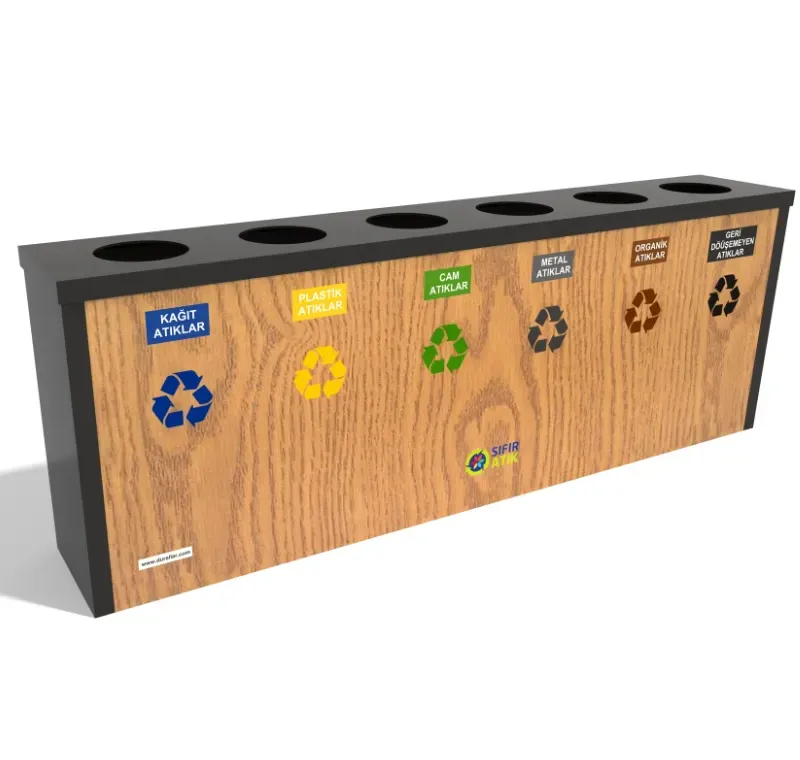 6 lı Sıfır Atık Geri Dönüşüm Kovası -GDK-6088