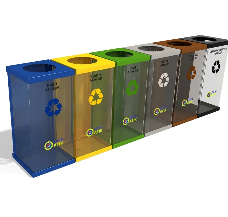6 lı Sıfır Atık Geri Dönüşüm Kutuları -GDK-6097