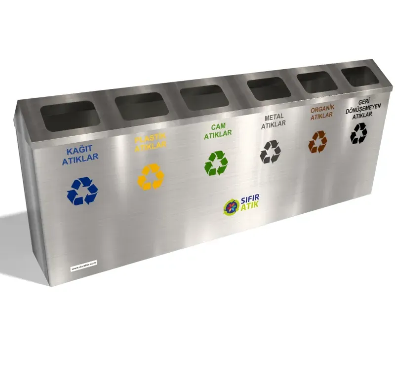 6 lı Sıfır Atık Geri Dönüşüm Kutusu -GDK-6084