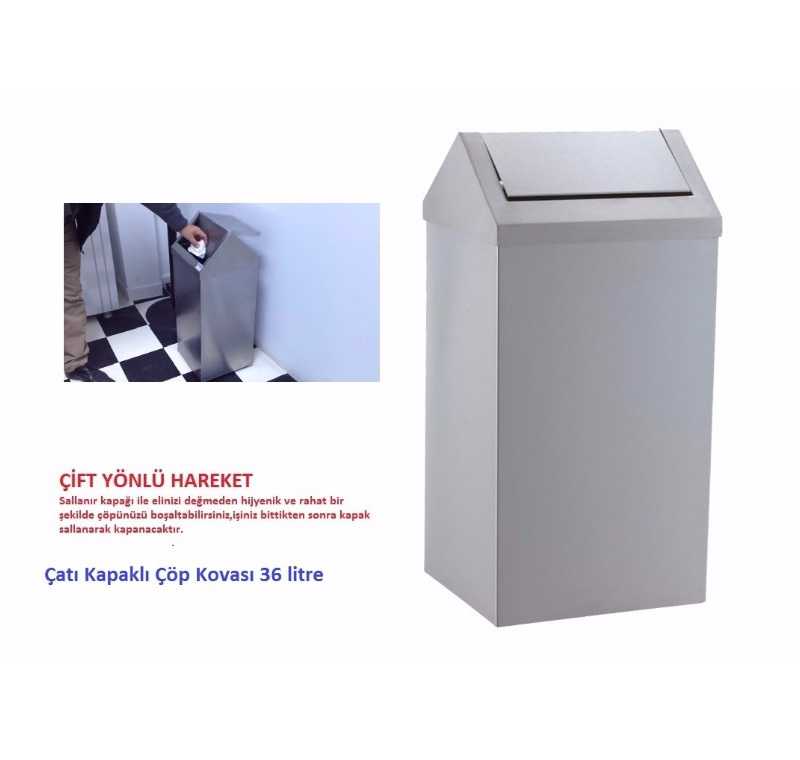 Çatı Kapaklı Çöp Kovası 36 litre -imk 441