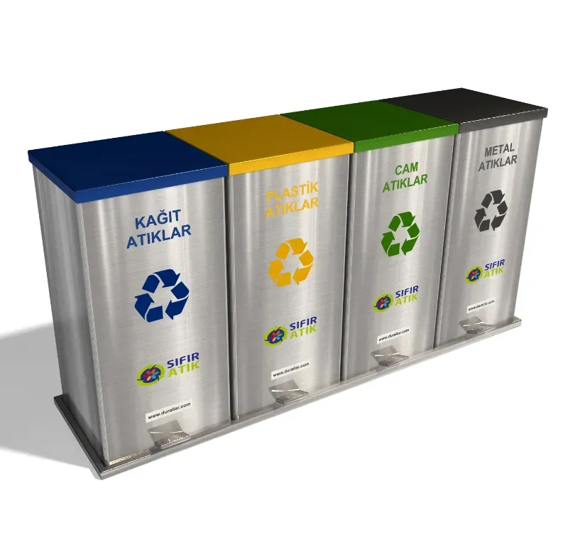 Pedallı Sıfır Atık Çöp Kovası -GDK-4096