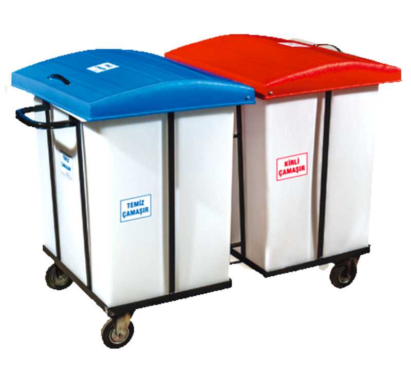 Plastik Çamaşır Toplama Arabası 500 Litre -PÇA 403