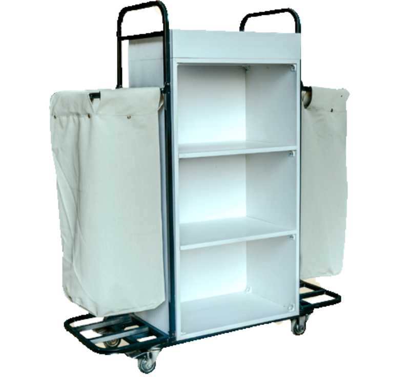 Pvc Brandalı Raflı Temizlik Arabası -PVC 325