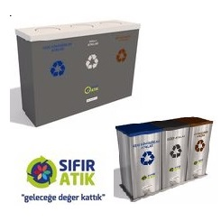 3 lü Sıfır Atık kutuları